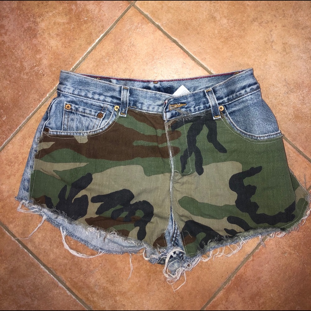 Levi’s Camo Denim Shorts